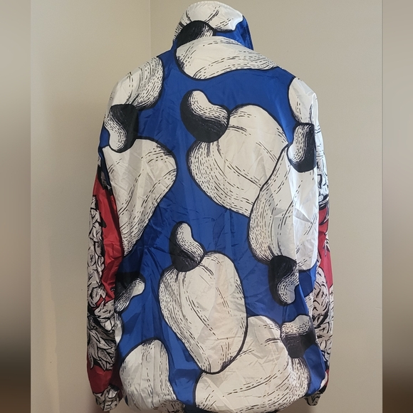 Colorful Adidas X Farm Palm Print Three Stripes Windbreaker Jacket - Picture 3 of 5